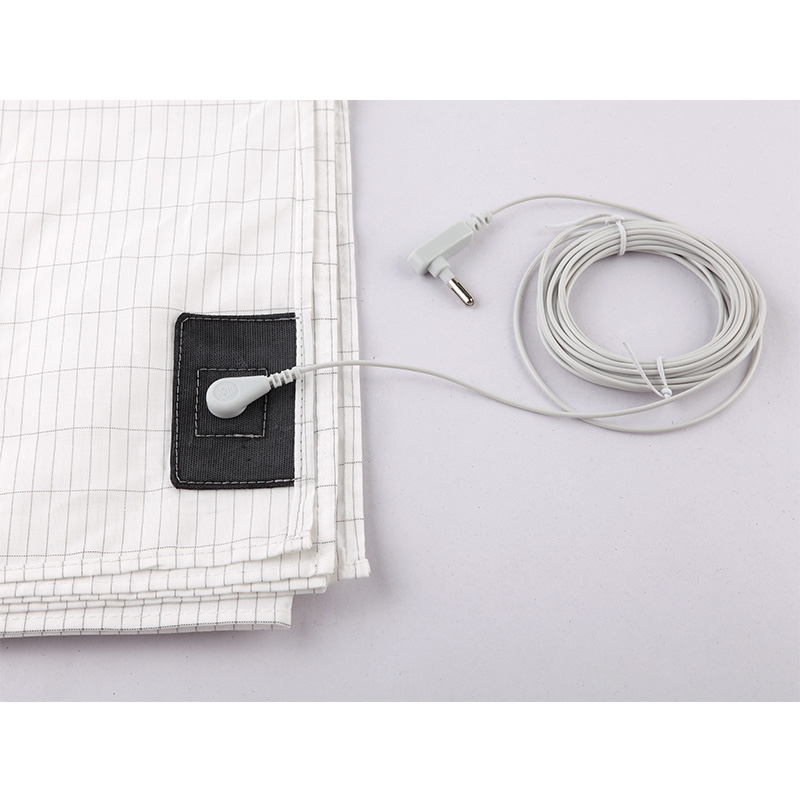 Bed Flat king Queen Full Size Flat Grounding Earthing Bed Sheet White Gray Green Color With Grounded Earthing Cord Earthed Sheet