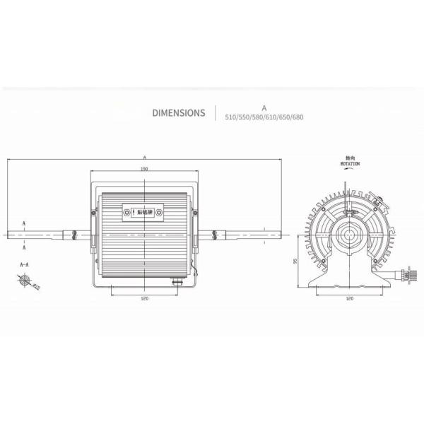 двигатель для воздуходувки скорости наивысшей мощности 230V 4 вентиляторного двигателя 380V HVAC 680w крытый