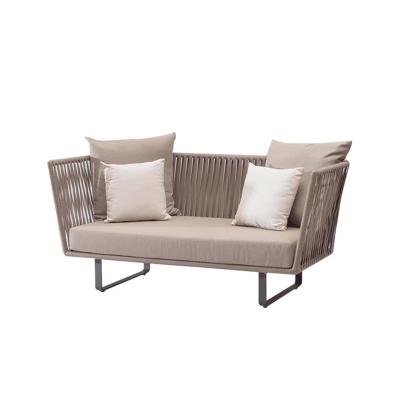 Outdoor Sofa Rattan Woven Patio Garden Furniture Weatherproof Sun / Rain Lounge Chair Balcony Relaxation Set with Coffee Table