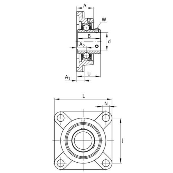 Фабричная прямая нержавеющая сталь фланцевая подушка блок шаровой подшипник SSUCF205