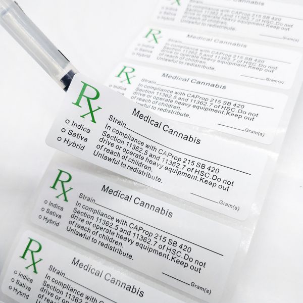 Preprinted Medical Prescription Drugs Bottle Sticker Labels For Pill