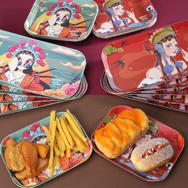 Industrial Biodegradable White Plates Eco-Friendly Round Paper Plates for Party Barbecue