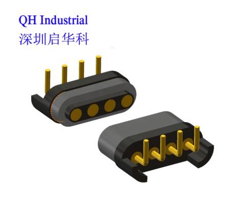 4Pin 2.54mm Pitch Male Female 2Amp 600gf Magnetic Pogo Pin Charger Connectors