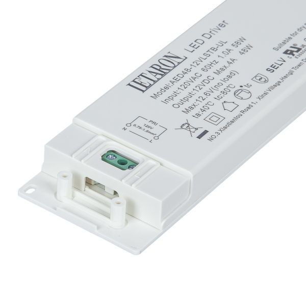 Slim Power Supply 48W IP44 Letaron LED Driver For Mirror Lamp