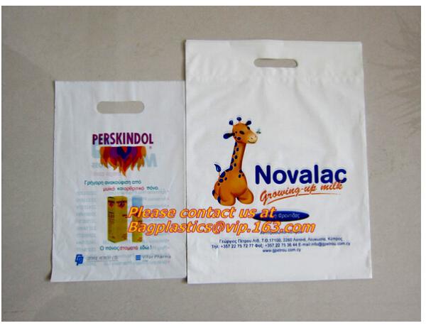 Soft loop handle 100% biodegradable plastic bags plastic bag biodegradable, COMPOSTABLE
