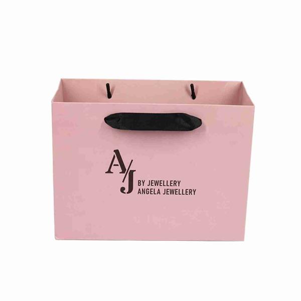 Eco friendly Pink Souvenir Shopping Bag wedding gift paper bags Custom Offset Printing