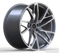 BMW 730D 21x9.0 and 21x10.5 1-PC Forged Wheels Custom Gun Metal Machined Spokes