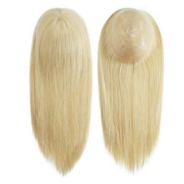 Cuticle Remy Hair Topper Full Injected Poly skin Best Quality Hair Top Piece Hairpieces for Women Wig Lady Toupee Topper