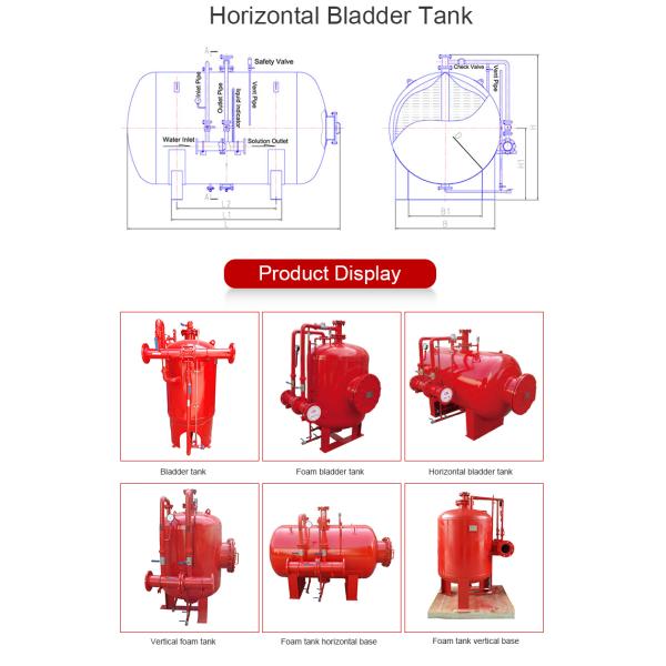 Carbon Steel 10000L Foam Fire Fighting System Vertical Foam Bladder Tank