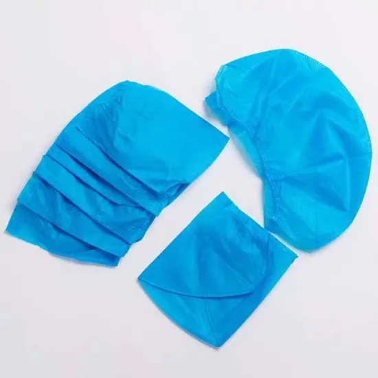 Hospital Clinic Disposable Bouffant Surgical Caps Nonwoven Type Breathable