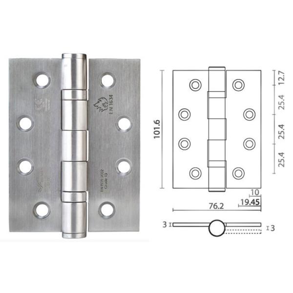 OEM Door Hinge Hardware , Stainless Steel Ball Bearing Butt Hinge