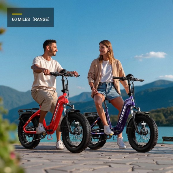 HovBeta 20 4.0 15Ah Aluminum Alloy Frame Electric Folding Bike Foldable City Ebike 1200W Adult Road Bike Hybrid Fat Tire E-bike