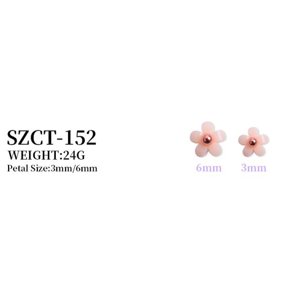 3D Resin Candy Color Nail Decoration Flower With Rhinestone for Nail Salon and Plastic