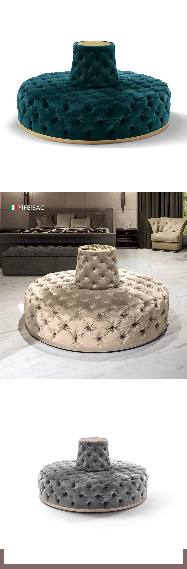 Circle Couch Furniture Circular Round Shape Hotel Lobby Sofa