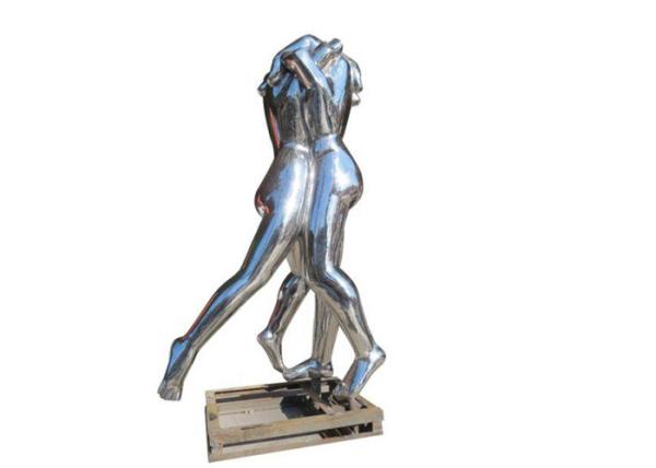 O espelho moderno da escultura de Art Forged Stainless Steel Hand lustrou