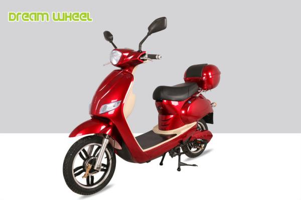 16X2.5 Electric Moped Scooter With Pedals 500W 48V Battery
