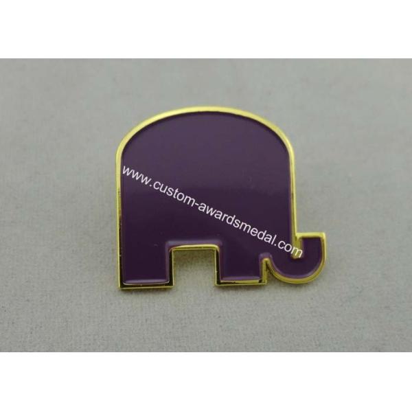 Elephone imitation hard enamel Brass die stamped Gold plating Lapel Pin