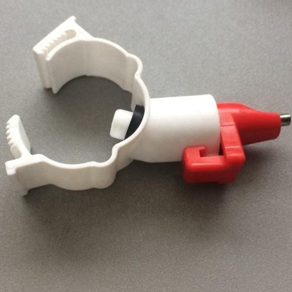 Bebedor de mamilo de pato automático para equipamentos de pecuária de aves, bebedor de mamilo de água com clipes para aves de capoeira