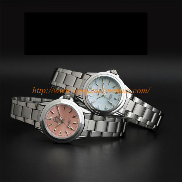 005A Pink Fashion Jewelry Watch Rhinestone Bling Watches Stainless Steel Woman Watch Hot
