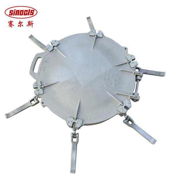 Highly Accurate Aluminum Alloy Six-jaw Quick-open Manhole Cover Seat for Tanker Explosion-proof