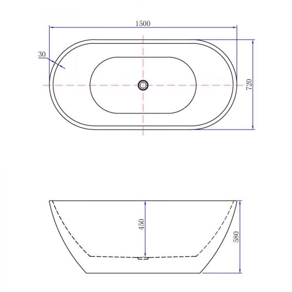 Structure Freestanding Tub Luxury Oval Acrylic Bathtub with and After-sales Service