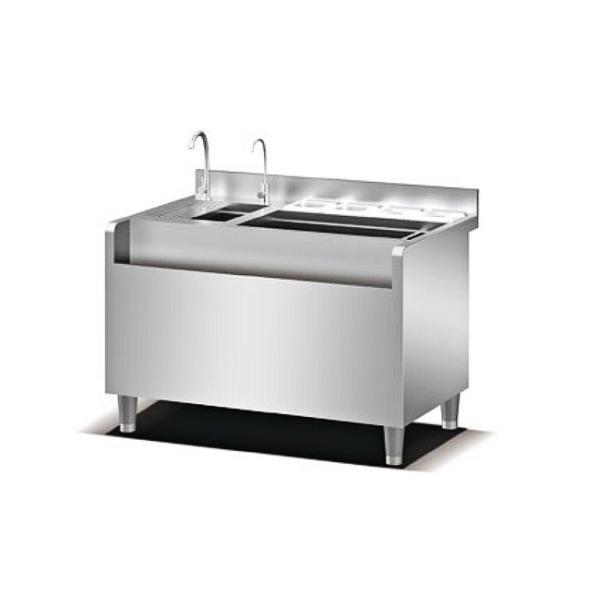 Double Sink 1100mm SS201 Stainless Steel Cooking Equipment