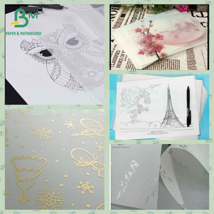 93gsm 100gsm Translucent Printing Drawing Tracing Paper Rolls 93 гг. 100 гг. Прозрачная печать рисунок