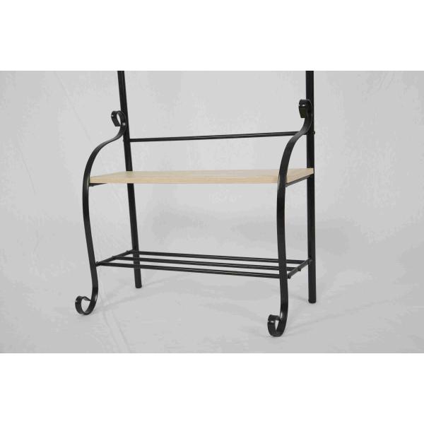 Bench Shoes Shelves Free Standing Coat Hanger For Hanging Bags / Hats Bedroom