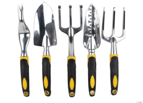 Non Slip Handle Plant Trowel 5 Pieces Garden Hand Tool Set