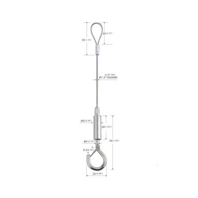 LED Lighting Wire Suspension Kit With One Loop And One Hook  YW86361