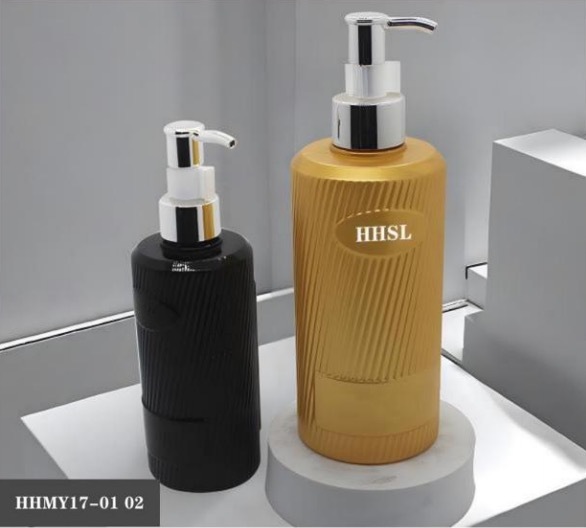 Customized Plastic Luxury Shampoo Bottles 500ml PET Bottle