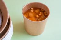 Copo de papel da sopa de Brown com tampas 32oz