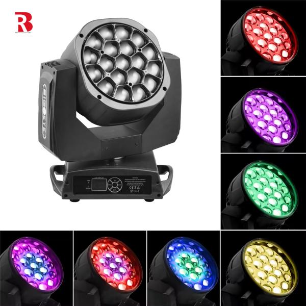Светодиодный передвигающийся головной убор и вращение 19x15W 4 в 1 Beeye Light для сцены