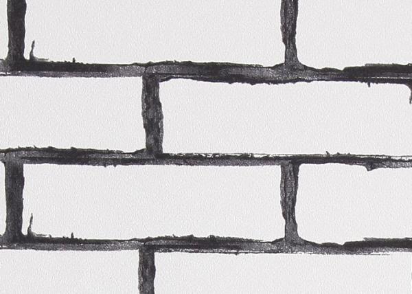 White Fake Brick Wall Covering / Removable PVC Vinyl Wallpaper Friction - Resistance