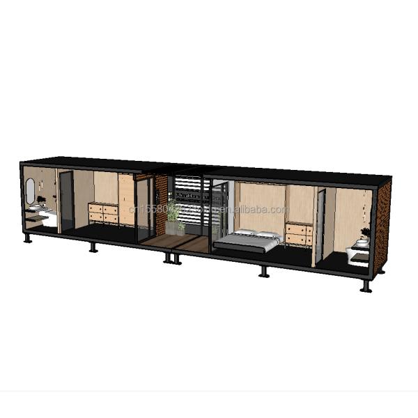 Affordable Aluminum Alloy Windows Steel Structure Prefab Foldable Villa Container House with Galvanized Steel Square Tubes