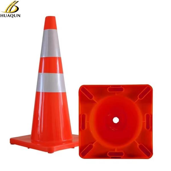 Flexible Orange Highway Cones PVC Custom Traffic Cone For Effective Warning