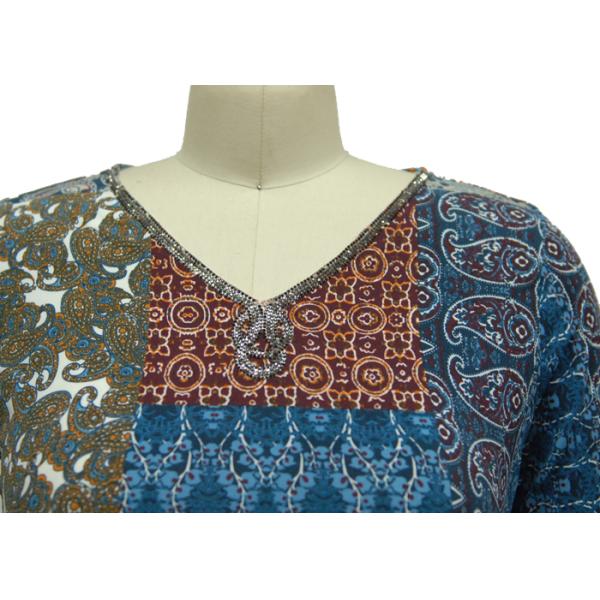 Stone Patterned Ladies Casual T Shirts Dressy Womens Tops 200gsm Fabric Weght