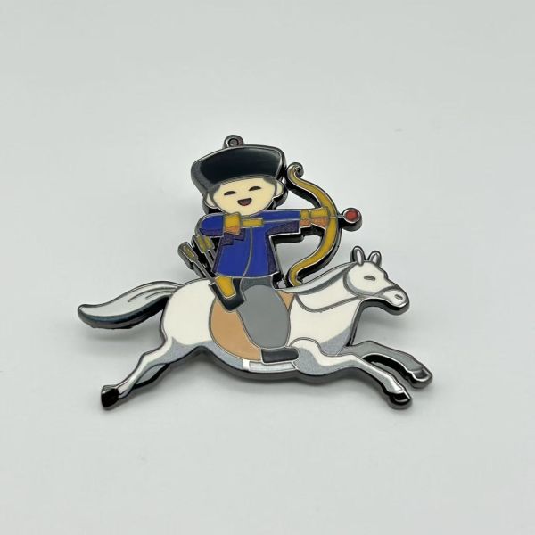 Qing Dynasty Imperial Figures Enamel Pin Set, Chinese Historical Character Collectible Lapel Pins