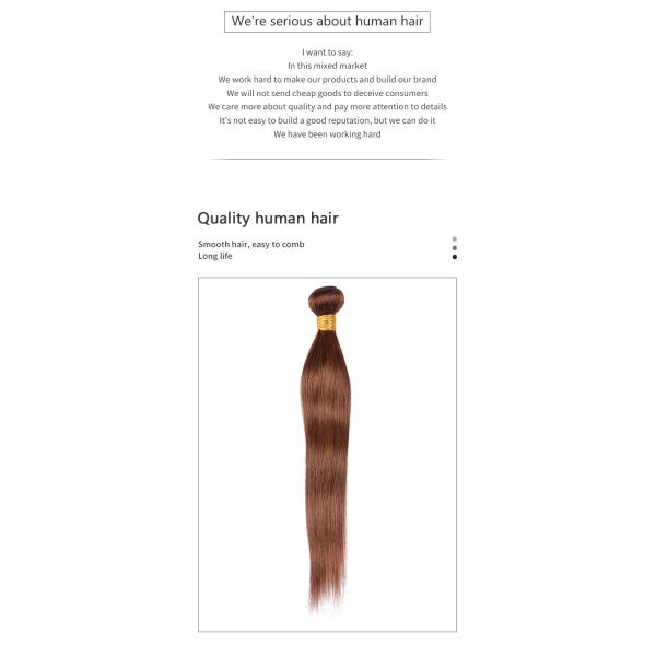 Skin Friendly Color 4 Hair Bundles 26 Inch Brazilian Straight Hair Bundles