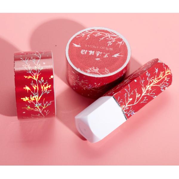 Customize Printing Waterproof Vintage Floral Custom Printed Washi Tape for Lipstick DIY Decoration