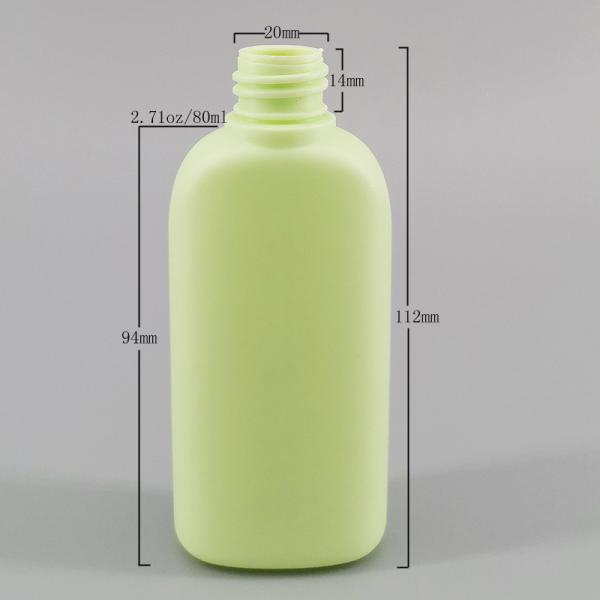 Botella plástica cuadrada verde del espray de la loción 2.7oz del viaje del HDPE