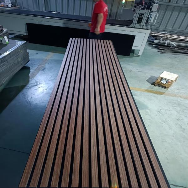 High Density PET Wood Acoustic Slat Panels 1220*2440mm Standard Size