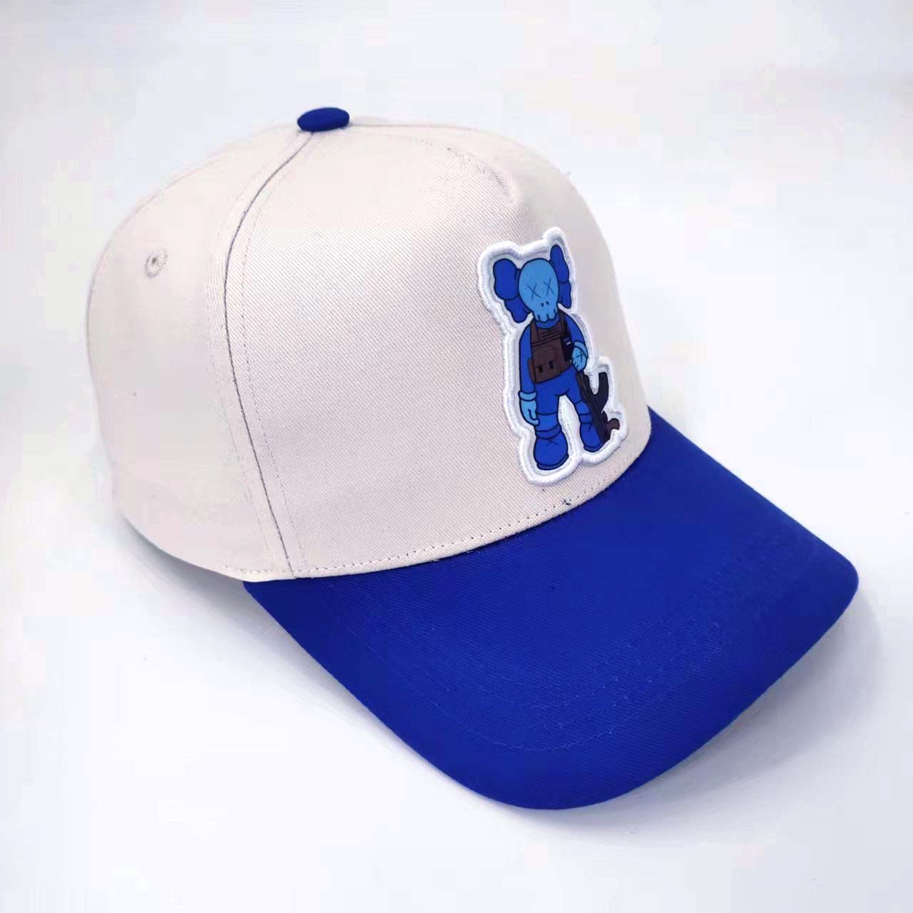 Two tone Customize Embroidered 5 panel Baseball Caps Mid Profile Patch Embroidered Custom Cotton Sport Trucker