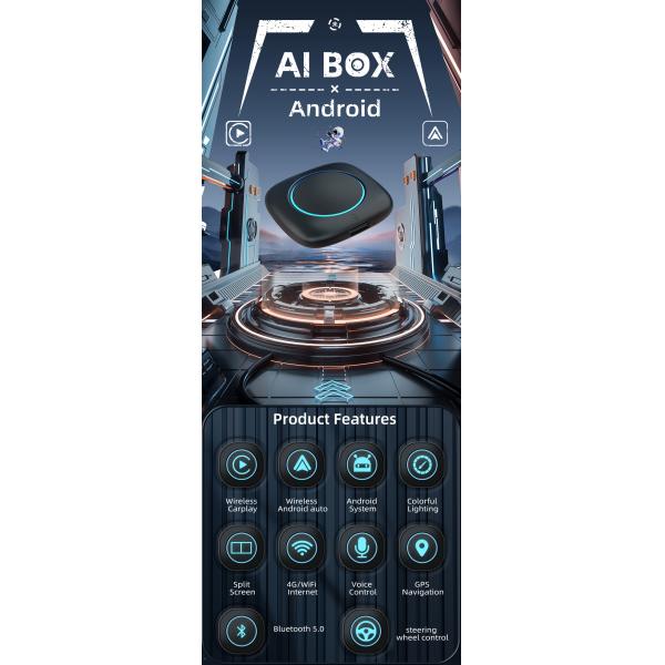 Алюминиевый сплав Carplay Box Android 13 Для Kia Vw Toyota Peugeot Volvo