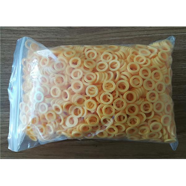 Yellow Low Friction PTFE Flat Washer , Virgin Flat Ptfe Gaskets Custom Size