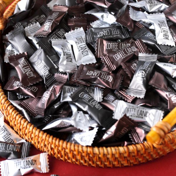 Coffee Candy Wholesale Custom Personal Label Bulk Chewable Pressed Tablets 2.5Kg/Bag Coffee Bean Candy Sweet Taste Multi-Colored