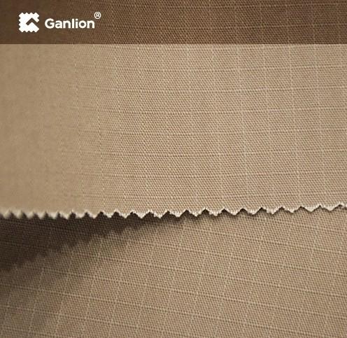 Khaki Anti UV WR OR Water Repellent Fabric Ripstop 2*2 215GSM