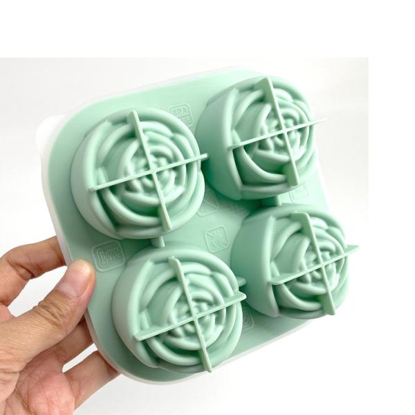 3D подняло форменные полости качества еды 9 прессформы силикона подноса куба льда