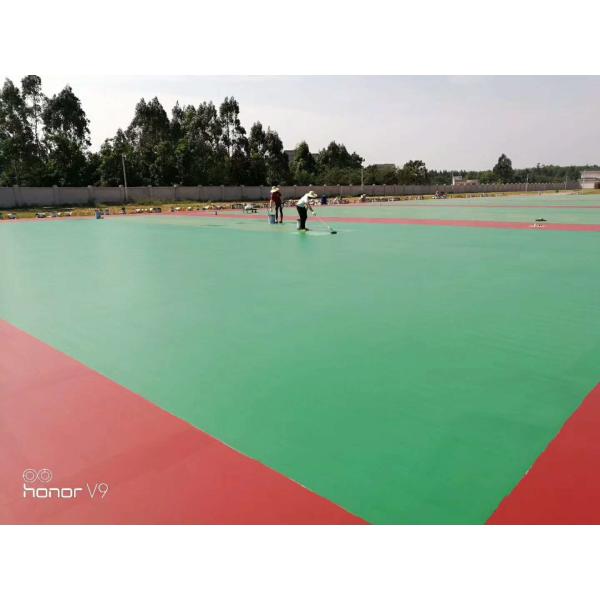 Анти- направляя рельсами PU резвится настил для теннисного корта Не-ядовитого