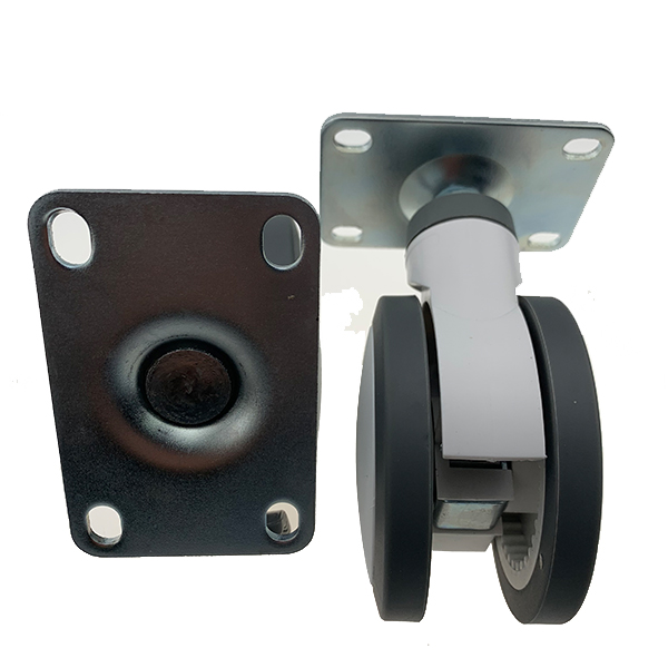 4 el echador médico del eslabón giratorio de la pisada de la pulgada TPR rueda la rueda gemela con el freno